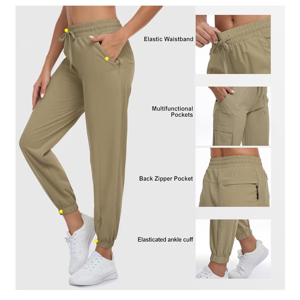 Nomolen Hiking Cargo Pants Lightweight Quick Dry Joggers Outdoor Medium NWT - Picture 2 of 7